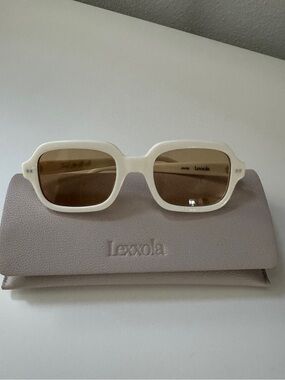 Lexxola Jordy Women's White Sunglasses with Honey lenses (limited edition)